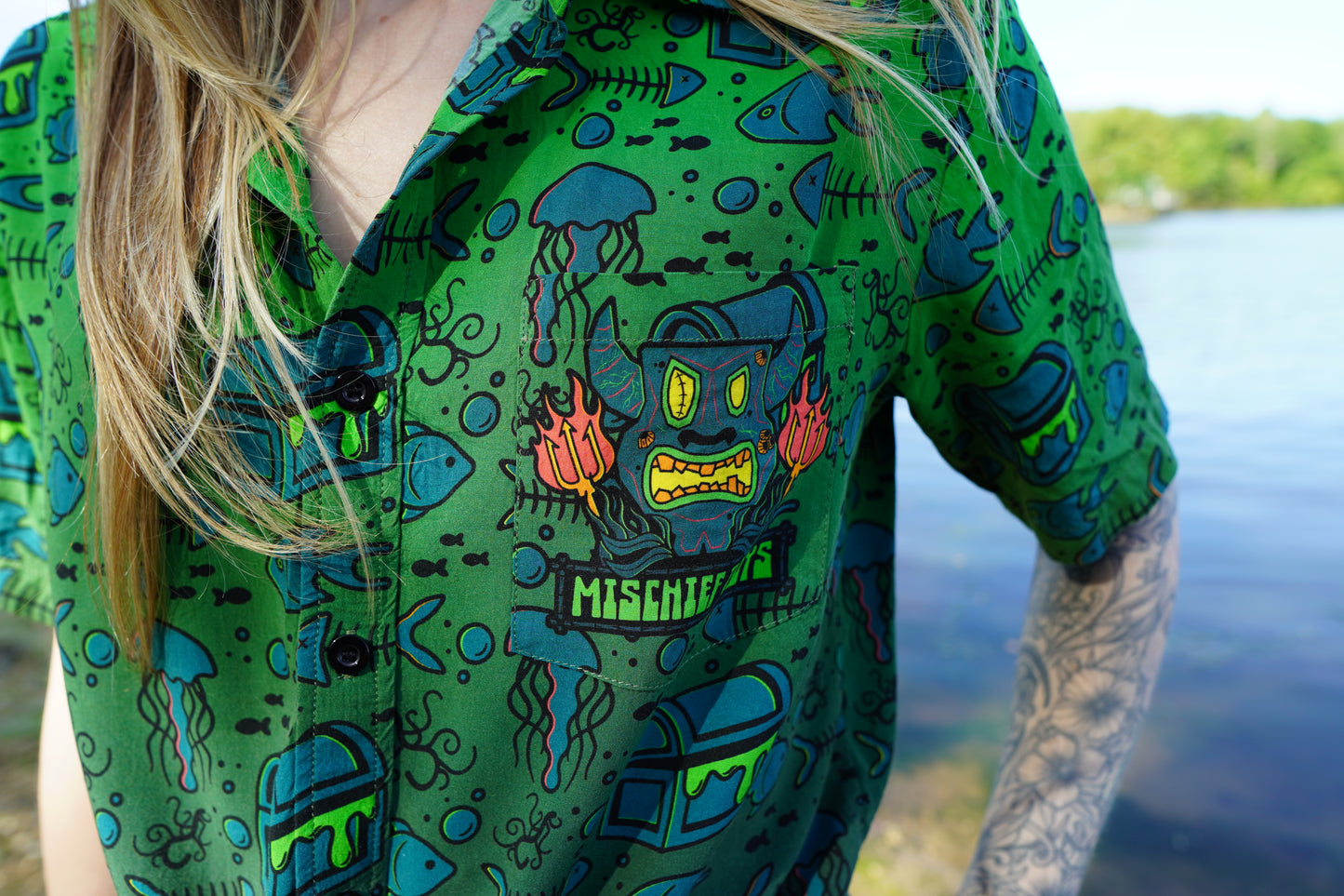 Sunken Tiki Gastley Button Up Shirt PREORDER
