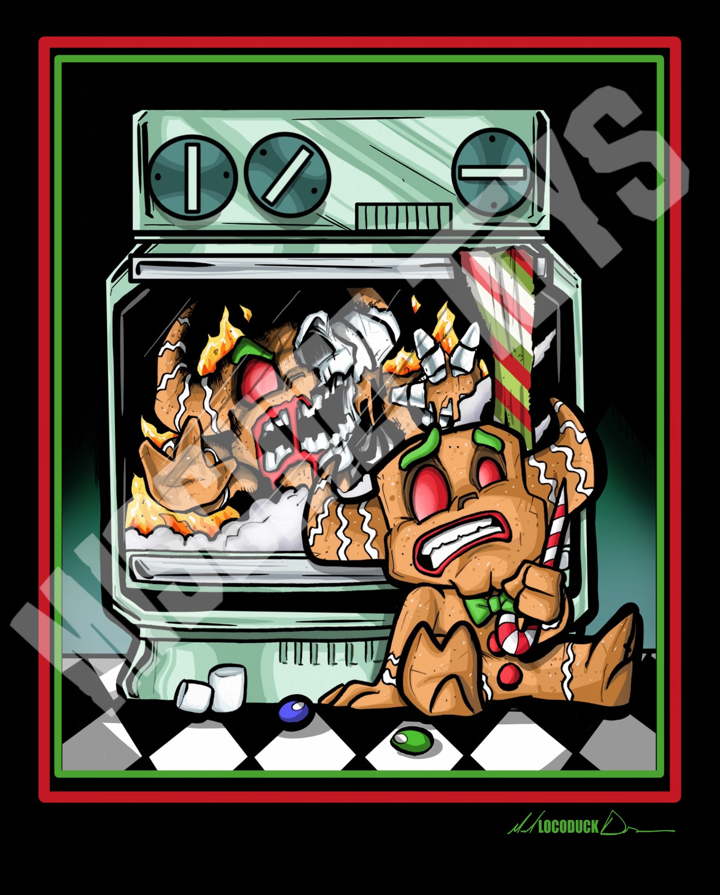 Seasons Eatings Gingerbread Print by Locoduck - LE 50 & LE 15 Mystery