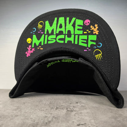 Sunken Tiki Snapback with Underbrim Design Glow In The Dark