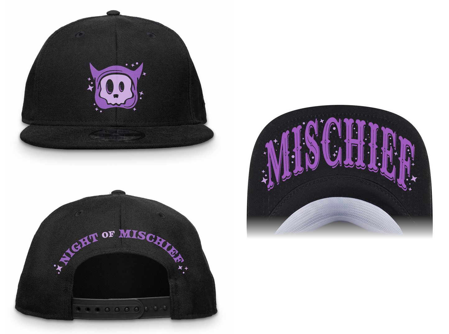 Snapback Hat Night of Mischief 2026 With Underbrim Design :: PREORDER