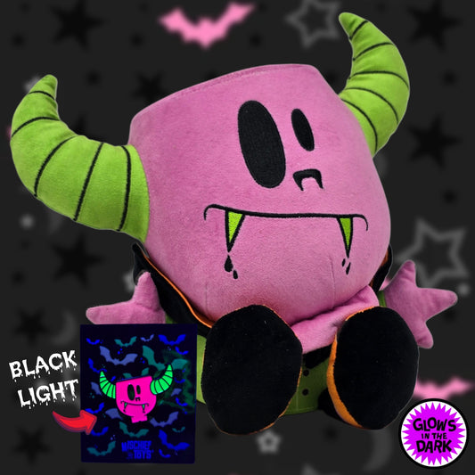 Vampire Gastley Glow In The Dark Plush & Blacklight Pin Bundle